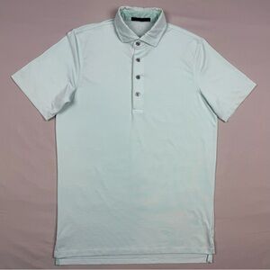 Greyson Mens Saranac Golf Polo Shirt Sz Small Mint Green/White Striped A9